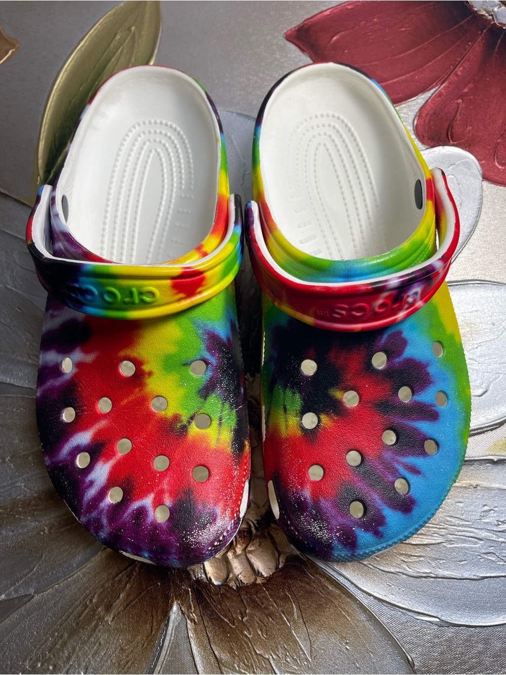 CROCS Kids Tie-Dye Rainbow Clog